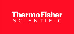 Red and white logo of thermo fisher scientific