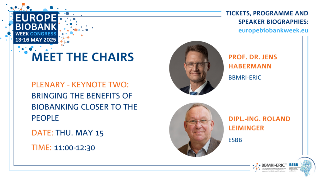 #EBW25 Previews: Plenary – keynote two: Bringing the benefits of biobanking closer to the people #EBW25 Previews: Plenary – keynote two: Bringing the benefits of biobanking closer to the people