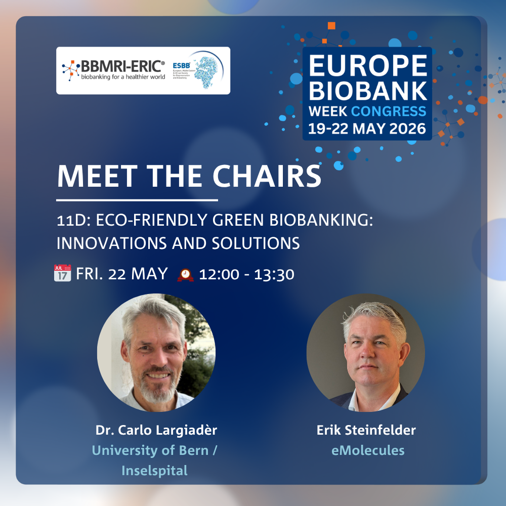 #EBW26 Previews: 11D: Eco-friendly green biobanking: Innovations and solutions