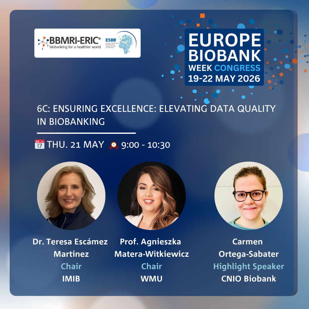 #EBW26 Previews: 6C: Ensuring excellence: Elevating data quality in biobanking