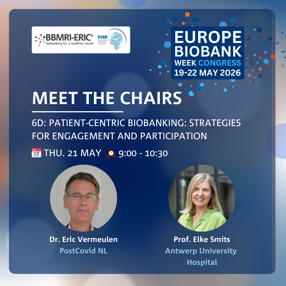 #EBW26 Previews: 6D: Patient-centric biobanking: Strategies for engagement and participation